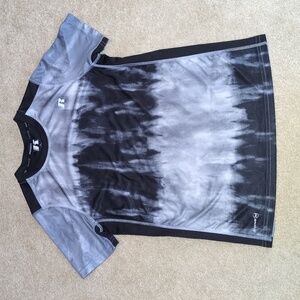 Russell Athletic Black and Gray Tie-Dye Kids Tee